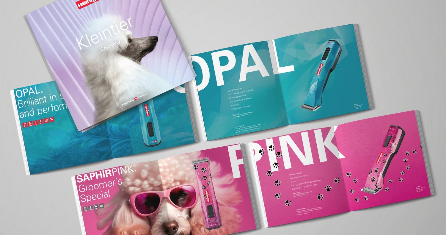 Heiniger Animal Markenkommunikation, Konzept und Gestaltung einer Imagebroschüre für Kleintiere für die Heiniger AG in Herzogenbuchsee